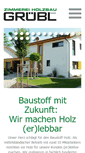 Mobile Screenshot of holzbau-gruebl.de