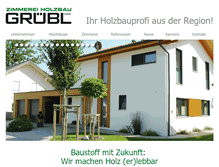 Tablet Screenshot of holzbau-gruebl.de